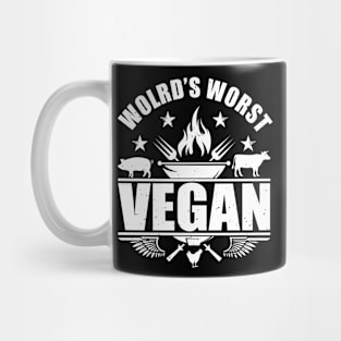 World's Worst Vegan Funny Meat Lover Steak Lover Cookout Mug